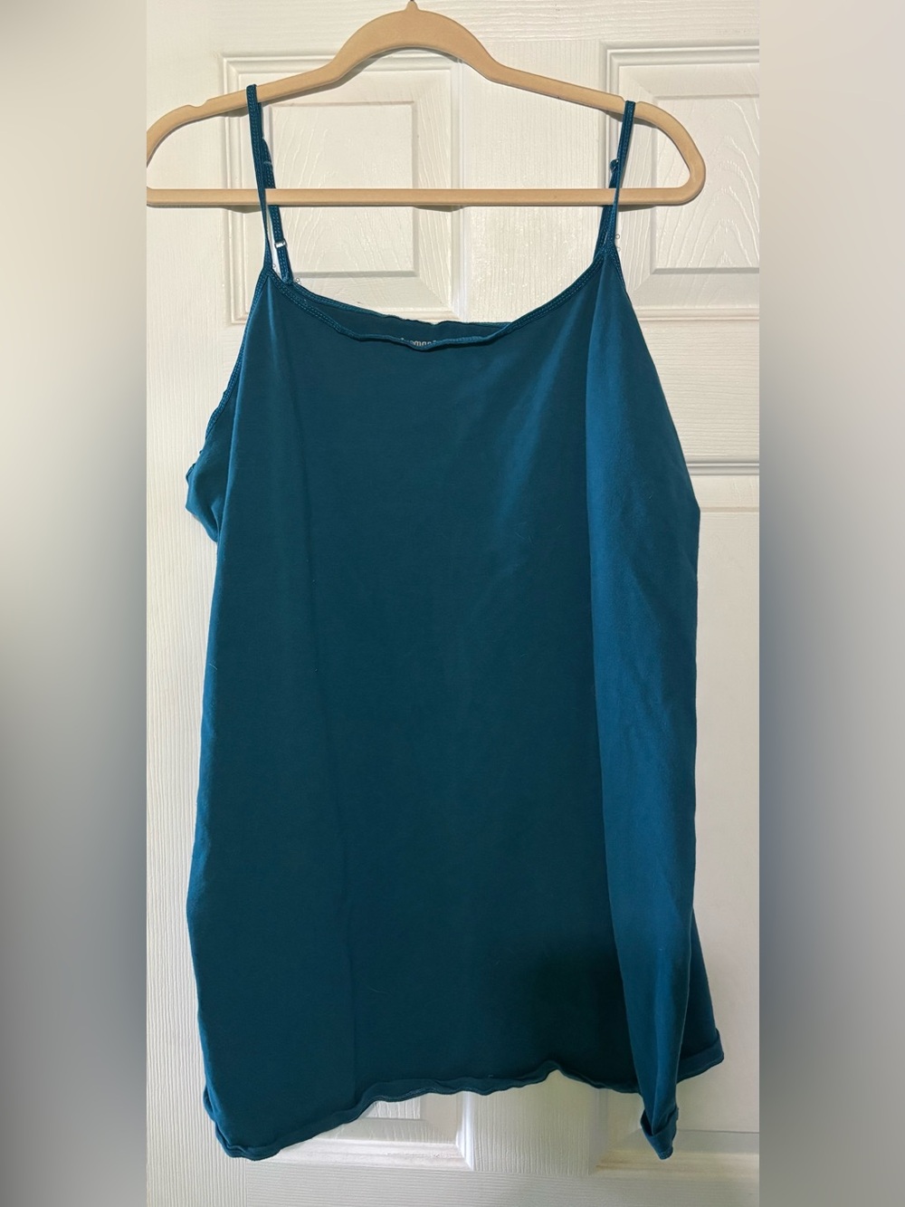 Woman Within Teal Stretch Cotton Camisole